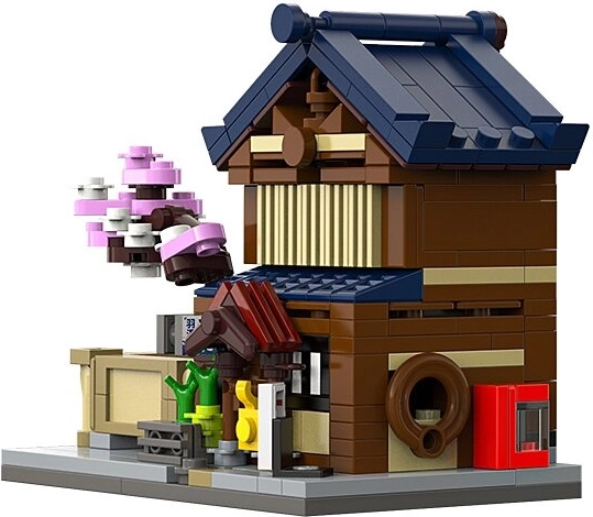 CaDA Mini japanisches öffentliches Badehaus Sento Bausatz 1:65