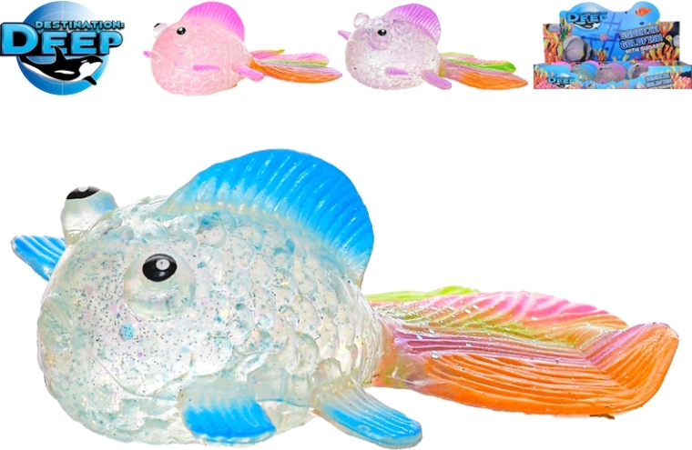 Dehnbare Antistress-Fisch 6 cm – gold