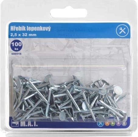 Pappnägel verzinkt 32 × 2,5 mm (100 Stk.)