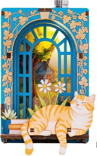 2Kids Toys 3D-Holzpuzzle Magnet „Kater im Fenster“ – 1 Stück
