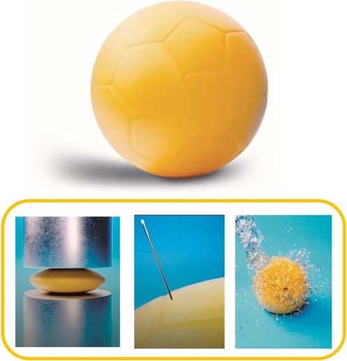Androni Sportball Resistant 20 cm – gelb, robuster schlauchloser Ball