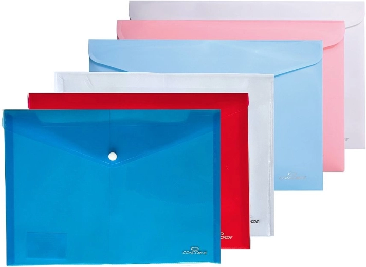 Dokumentenmappe mit Druckknopf A4 – Farbmix CONCORDE