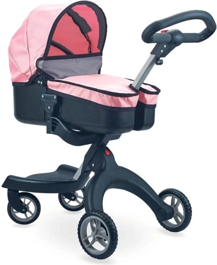 Kinderwagen mit abnehmbarer Gondel und höhenverstellbarem Griff