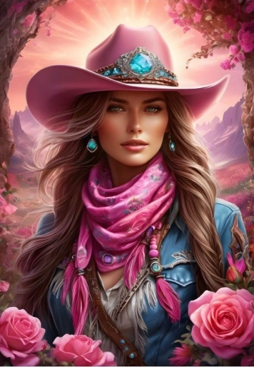 BLUEBIRD Puzzle Pinke Cowgirl 1000 Teile
