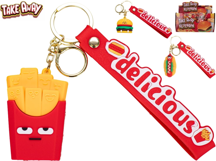 Fast-Food-Take-away-Schlüsselanhänger (4–7 cm)