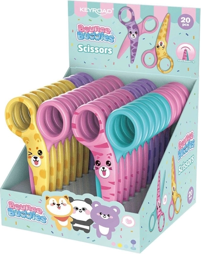 Kindersichere Schere KEYROAD Tiermotive 10,5 cm