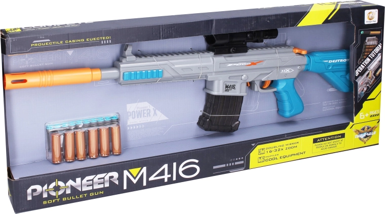 Spielzeuggewehr Pioneer M416 mit Schaumstoffpfeilen und Patronen