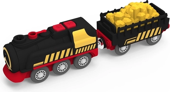 2Kids Toys batteriebetriebene Dampflok mit Dampffunktion