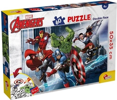 Lisciani Marvel Avengers doppelseitiges Bodenpuzzle 2-in-1 (60 Teile)