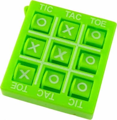 Reisespiel Tic-Tac-Toe 4,5 cm grün