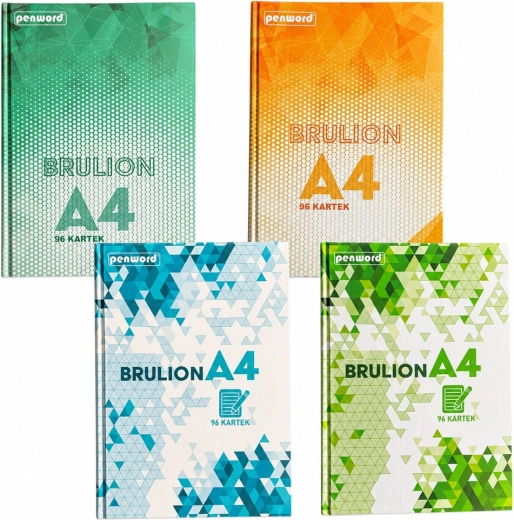 Brulion PENWORD A4, kariert mit Rand, 96 Blatt – 1 Stück