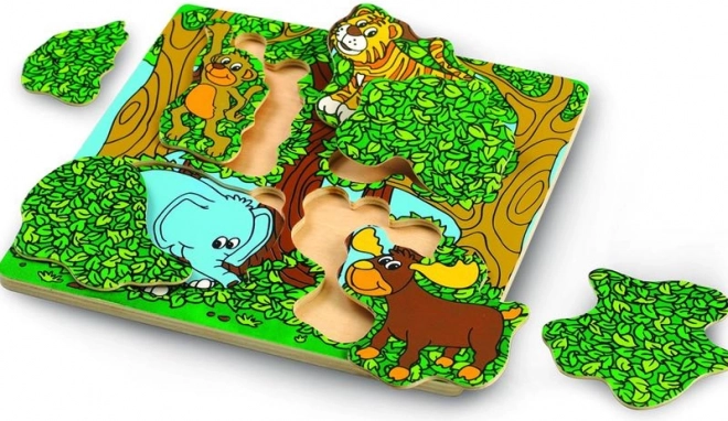 Wonderworld Holzpuzzle Kuckuck – doppellagiges Tierpuzzle