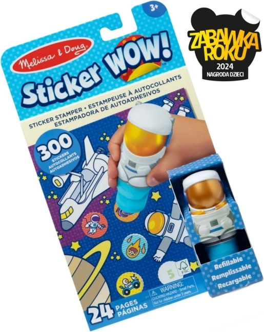 Sticker Wow Kreativset mit Stempel und Aufklebern – Astronaut