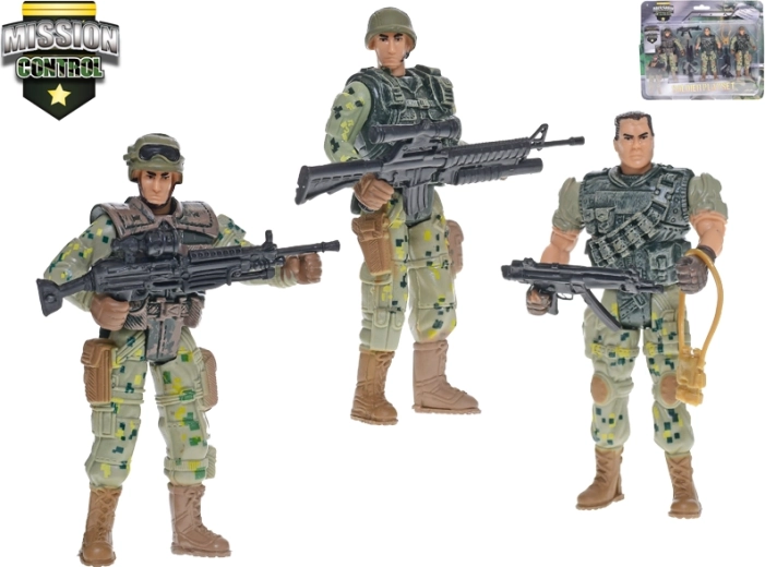 Mission Control Soldaten-Set 10 cm – 3 Figuren mit Waffen