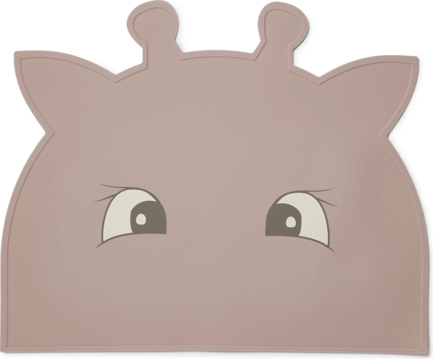 NuuRoo Albert Silikon-Tischset giraffe woodrose