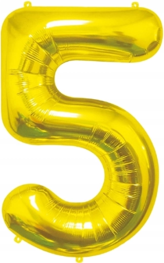 Folienballon Zahl 5 gold 85 cm