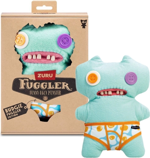 Fuggler-Plüschtier Budgie Gaptooth Mc Goo in Höschen, 22 cm