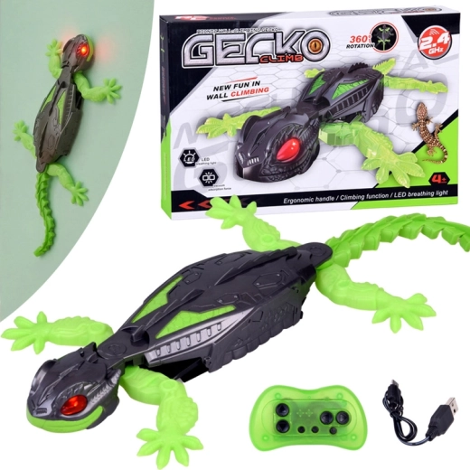 RC-Gecko mit Fernsteuerung, klettert an Wänden und fährt auf dem Boden