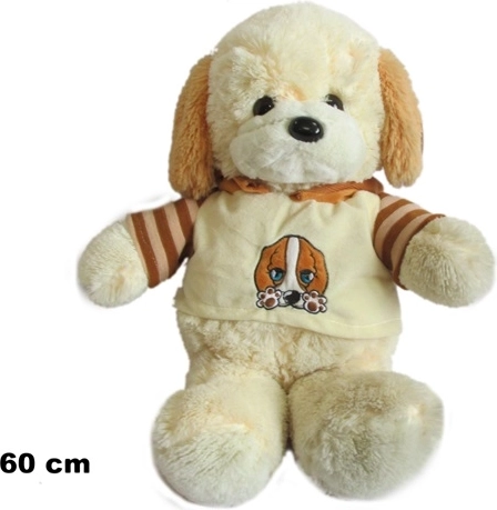 Großer Plüschhund mit T-Shirt 65 cm