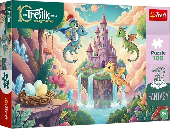 Trefl Puzzle 100 Teile – Ritter Treflik in der Fantasy-Welt