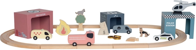 Jabadabado Holz-Eisenbahnstrecke – Rettungsdienst