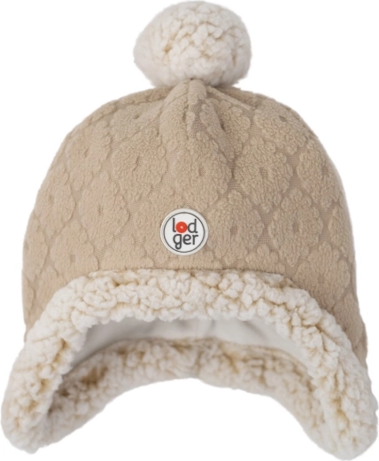 Lodger Fleece-Wintermütze Hatter Folklore beige (3–6 Monate) – 1 Stück