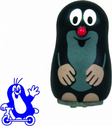 Stempel Maulwurf auf dem Roller