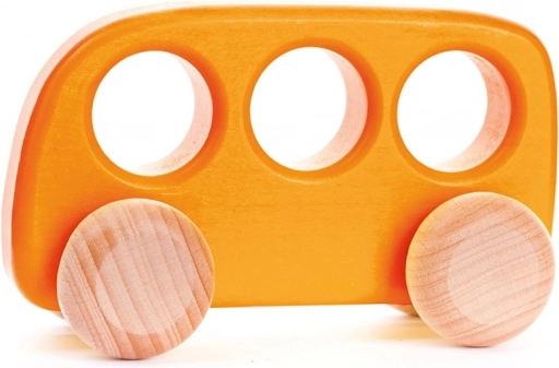 Oranger Holzbus