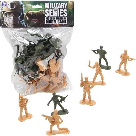 Militärset mit Soldatenfiguren im Beutel Trifox