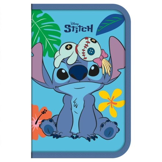 Gefülltes Schulmäppchen Lilo & Stitch blau