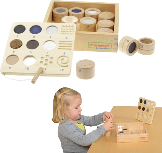 Sinnespiel Tastsinn Material und Textur – 12 Elemente Montessori
