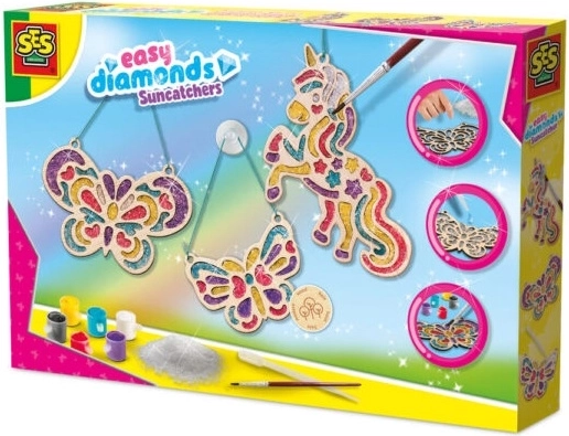 SES Kreativset für Sonnenfänger – Einhorn und Schmetterlinge
