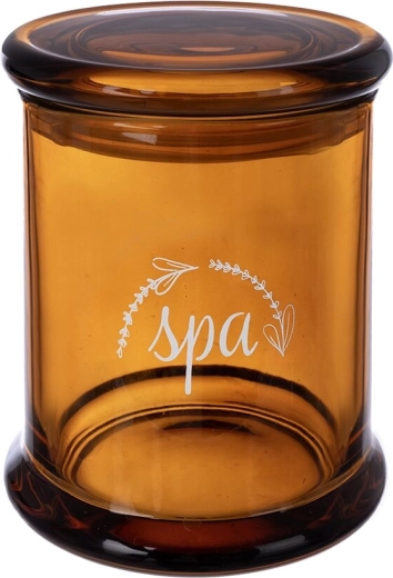 SPA-Kosmetikdose aus Bernsteinglas 330 ml mit Deckel