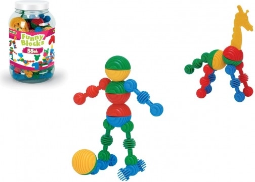 Bausteine Lustige Blöcke Groß 58 Stück