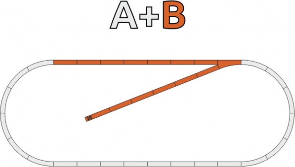 Roco geoLINE Gleis-Set B mit Bettung (Stumpfgleis) H0
