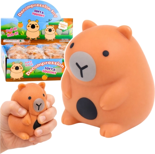 Antistress Quetsch-Kapibara Squishy braun 7 cm