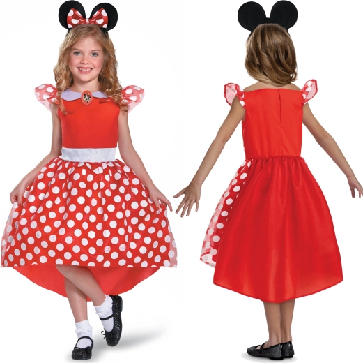 Kinderkostüm Minnie Mouse Disney für Mädchen, 110–122 cm