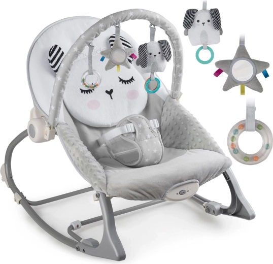 Vibrations-Babywippe Nukido – grau