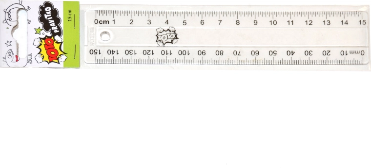 Transparentes Lineal 15 cm