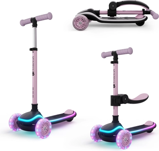 Kinderkraft Raket Up – rosa Kinderroller und Laufrad 2-in-1