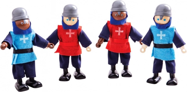 Bigjigs Toys mittelalterliche Ritter – Set aus Holzfiguren