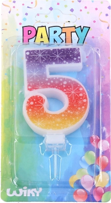 Partykerze Nummer 5 Sterne