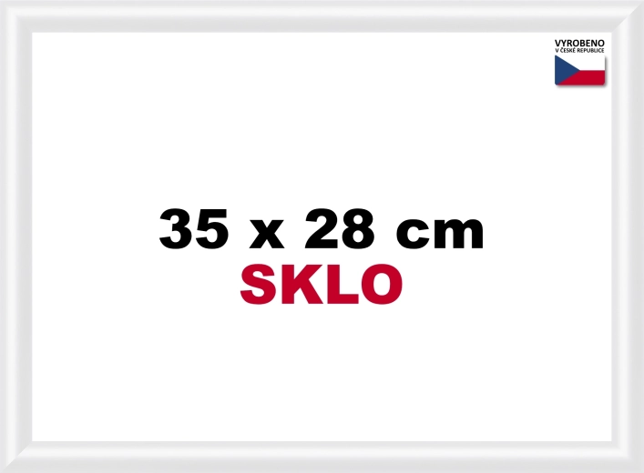 Bilderrahmen aus Kunststoff 35 × 28 cm – weiß