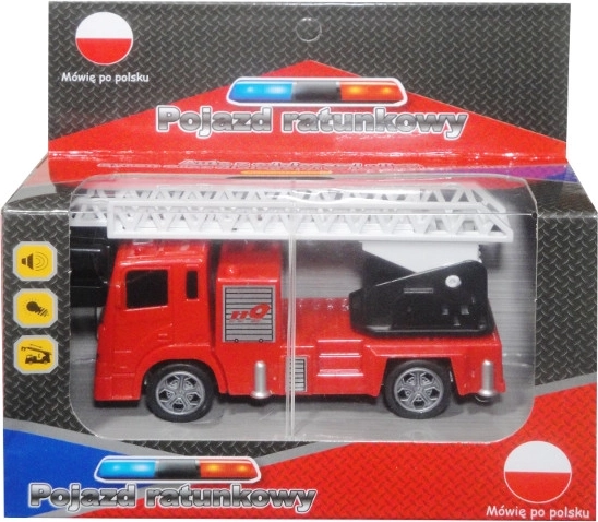 Rettungswagen mit polnischem Sprachmodul und Lichtern