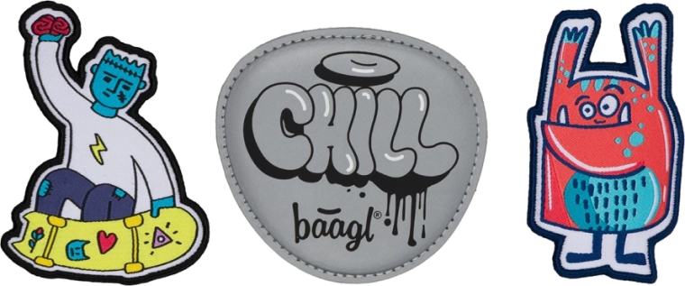 Baagl Baaglies – Set aus 3 Badges Chill Hands Up