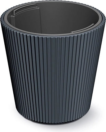Blumentopf mit Einsatz Milly 23,8 cm – Anthrazit