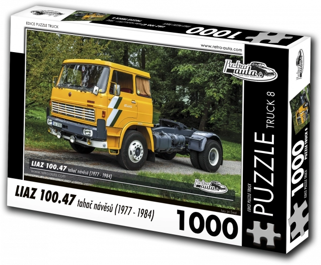 Puzzle Retro-Autos Truck LIAZ 100.47 Sattelzugmaschine (1977–1984) – 1000 Teile