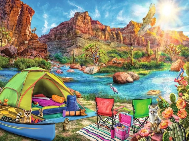 Puzzle RAVENSBURGER Camping im Canyon 1500 Teile