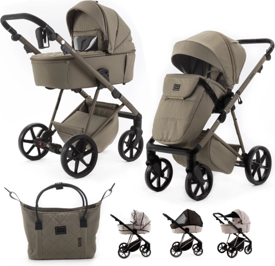 Adamex Delta Natura taupe – kombinierter Kinderwagen 2-in-1