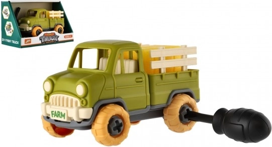 Schraubbarer Bauernhof-Lkw mit Schraubendreher 14 cm